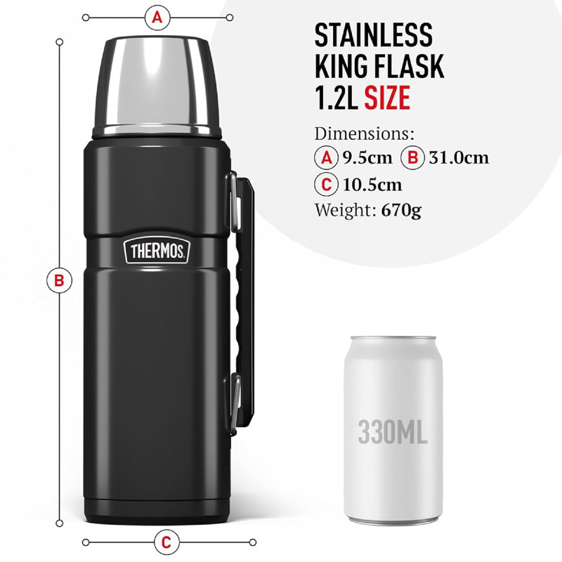 Thermos 1200ml Double Wall Insulated Stainless Steel Travel Tumbler, Blue