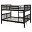 Lit superposé double au-dessus de double avec échelle pour chambre à coucher, mobilier de chambre d'amis - espresso-2109811228
