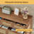 10-Drawer Rattan Dresser With Wheels ,Walnut