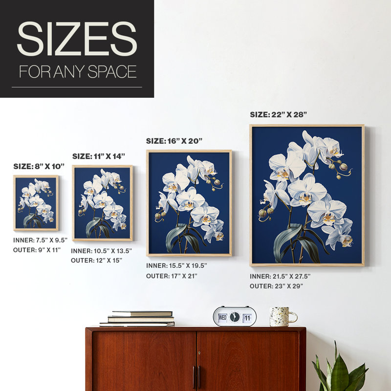 «FLORAL Series CLxxxi», reproduction encadrée - bois massif, H 11 po x l 9 po