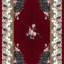 Tapis rouge / brun / blanc Maloy