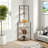 Corner Bookshelf, 6-Tier Rustic Brown