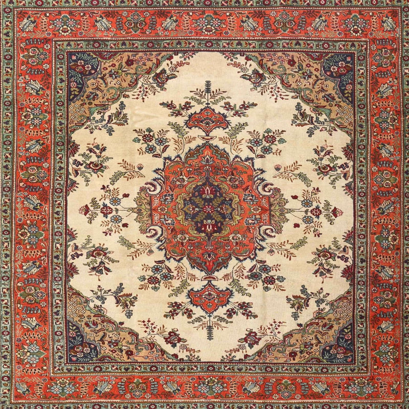 Georgiann Oriental Indoor Rug, Square 4'