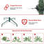 Arbre de Noël floqué à crayon mince en PVC avec support en métal robuste-827178026