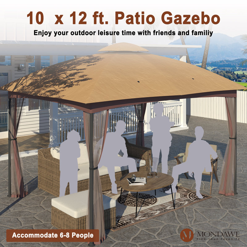 Samirol 10 pi. L 12 pi. D Pavillon de jardin en fer