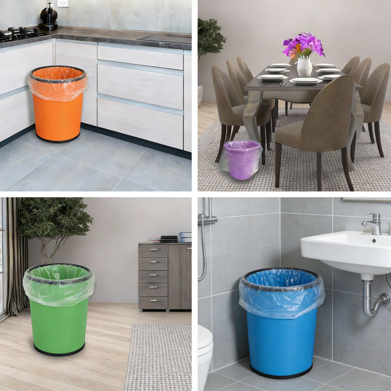 Petits sacs à ordures solides de 4 gallons, 200 sacs à ordures durables pour la cuisine, le bureau, la maison, la chambre à coucher et les poubelles de salle de bain