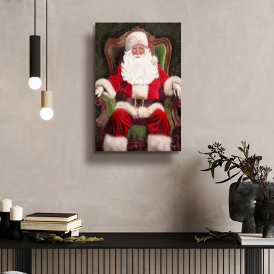 «Portrait of Santa» par Ashley Bradley, art mural en verre acrylique