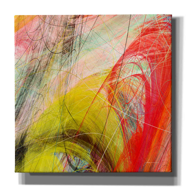 «String Tile I» par James Burghardt - impression sur toile tendue, H 18 po x l 18 po x P 0,75 po