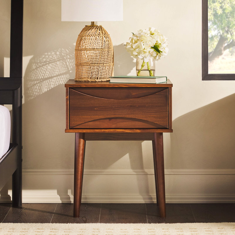 Table de chevet 1 tiroir Mid-Century