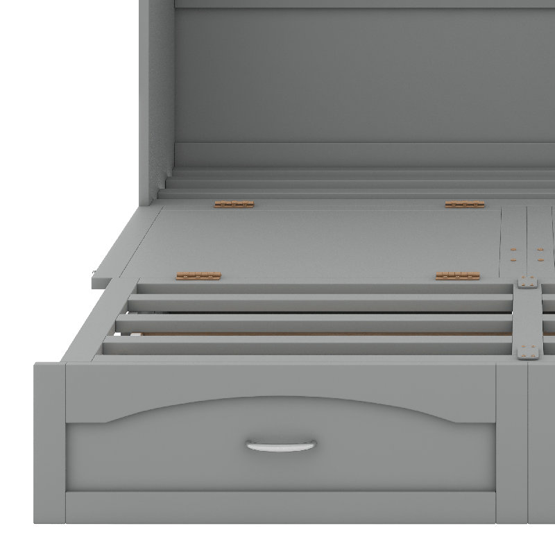 Lit escamotable avec tiroir Murphy, Gris