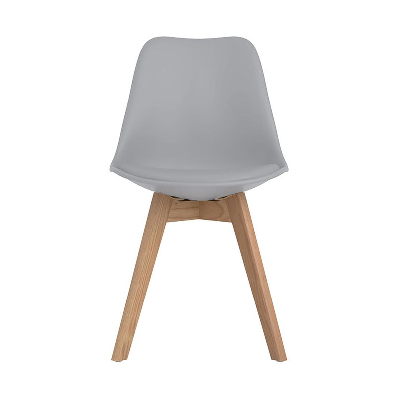 Chaises d'appoint de salle à manger en polypropylène gris, de 2, avec texture chaleur et stress (2), avec résistance