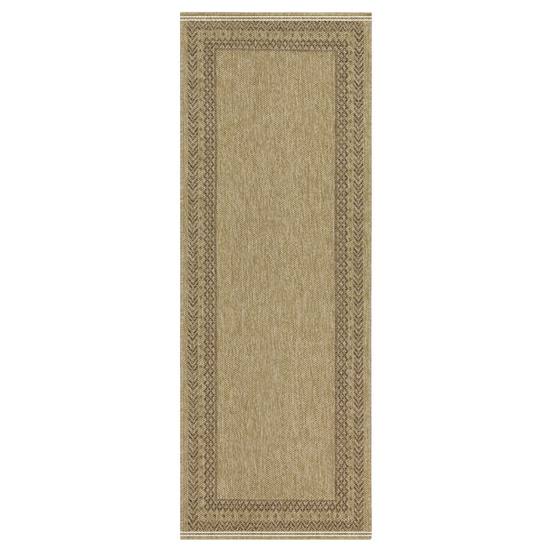 Jute/Mocha Indoor/Outdoor Area Rug, Runner 2'7" x 7'3"
