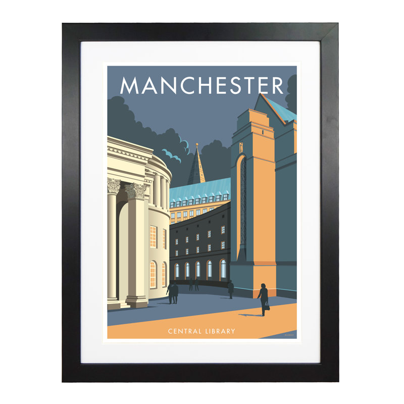 Manchester 1 by Stephen Millership - Print, Black, 43.5cm H x 33.5cm W x 2.2cm D