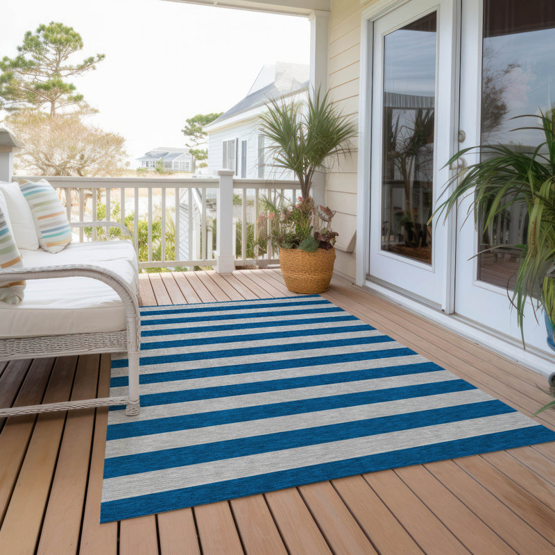 Tapis intérieur / extérieur Stalcup avec envers antidérapant, Rectangle de 10 pi x 14 pi