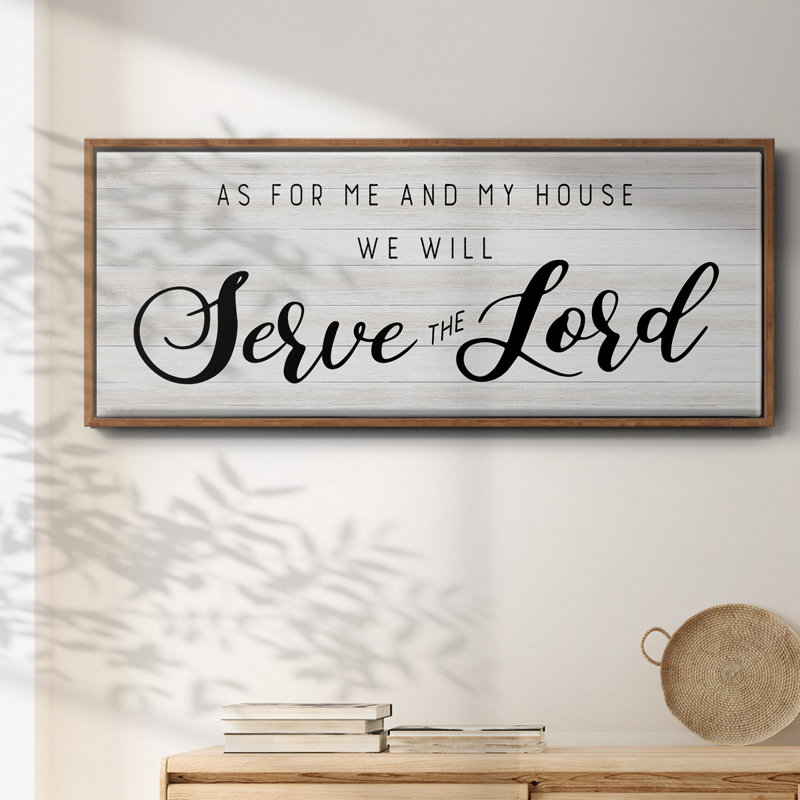 Serve the Lord - Toile encadrée, H 8 po x l 20 po