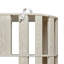 Bibliothèque ovale en bois ouverte, bibliothèque autoportante à cadre en panneau de fibres à densité moyenne, support de rangement à 5 niveaux facile à assembler pour le salon, décoration de bureau à domicile
