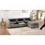 Canapé modulaire de 110 po avec canapé-lit convertible en forme de L, canapé modulaire et méridienne avec tous les sièges de rangement pour salon, appartement, ivoire-131448978