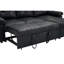 Canapé-lit d'angle convertible en forme de L de 88,5 pouces avec méridienne de rangement et accoudoirs rembourrés doux et moelleux.-1403767285