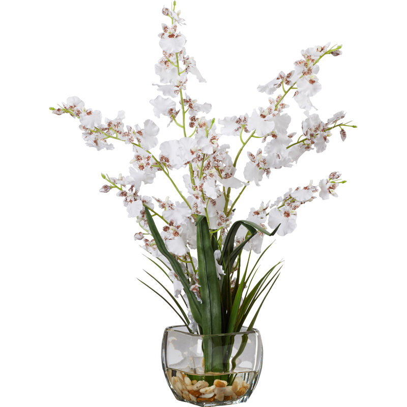 Arrangement floral dans une vase, Blanc