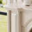 Beige Solid Wood Freestanding Fireplace