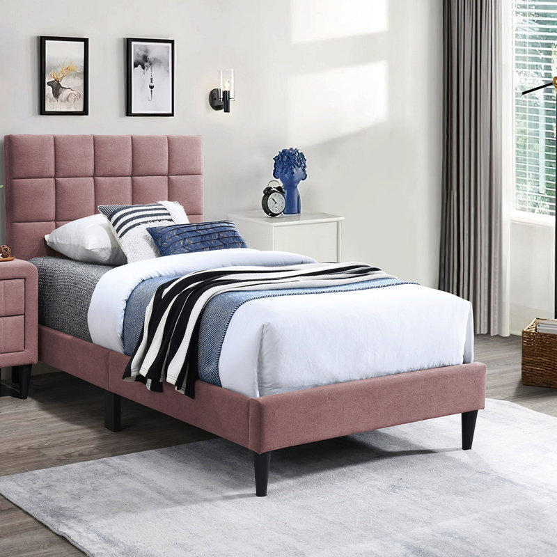 Luxueux lit 1Pc, Lit simple, Rose