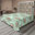 Rubis pâle et vert paon / motif floral