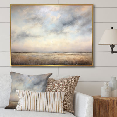 «Meadow Minimalisme Horizon II», reproduction sur toile