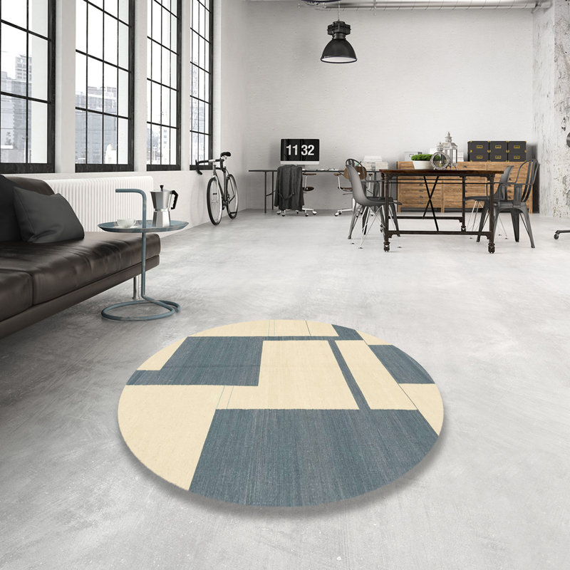 Tapis abstrait moderne 1921, Rond 5 pi