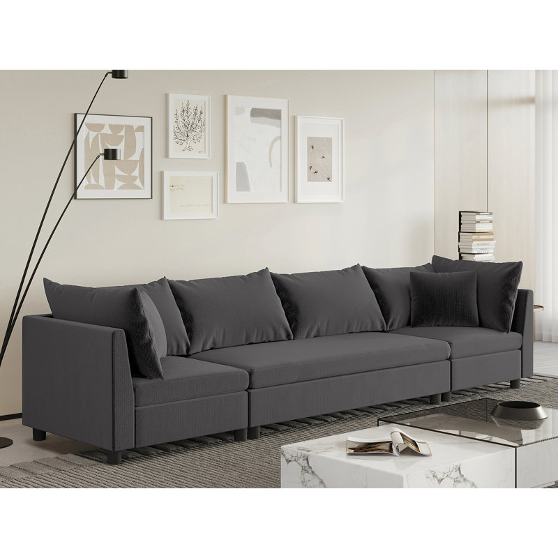 Wagstaff Modular Sectional Sofa, Gris