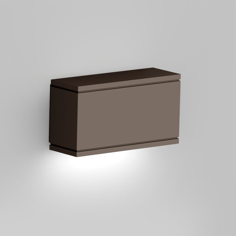 Luminaire à cloison d'extérieur 2 lumières Rubix, Bronze
