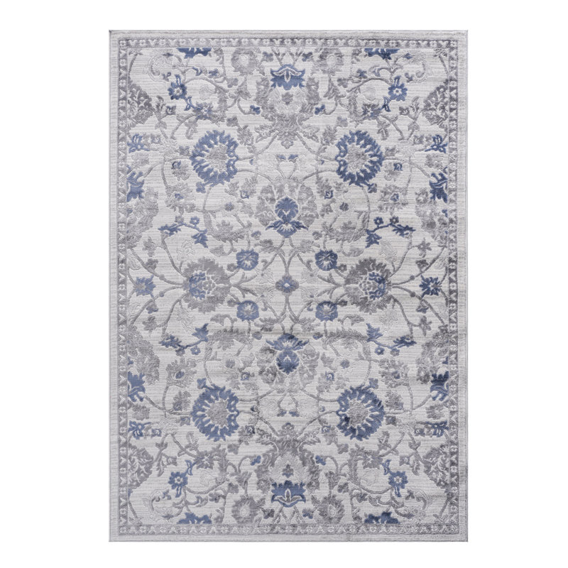 Tapis bleu 5 x 7 pour la chambre à coucher, Rectangle 5 pi x 7 pi
