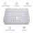 17.3" Rectangular Vessel Bathroom Sink Diamond Shaped Crystal Glass with Pop-Up Drain