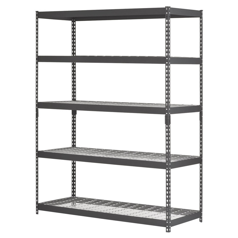 Steel Height -Adjustable Shelving Unit, 78" H x 60" W x 24" D