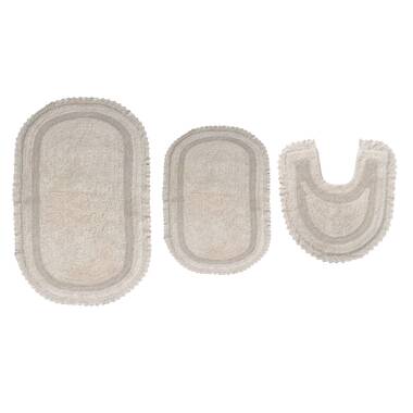 Bless international Floral 2 Piece Bath Rug Set