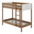 Bunk Bed Frame With Ladder, Safety Guardrails, Upholstered Headboard/Footboard