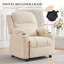 Fauteuil inclinable électrique moderne en tissu de chenille rembourré avec massage, siège pivotant à 360 degrés avec porte-gobelet-1922265888