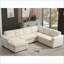 Canapé modulaire, canapé moderne en U en chenille beige de 110,75 po avec méridienne de rangement pour le salon | Beige | Bois-1587812842