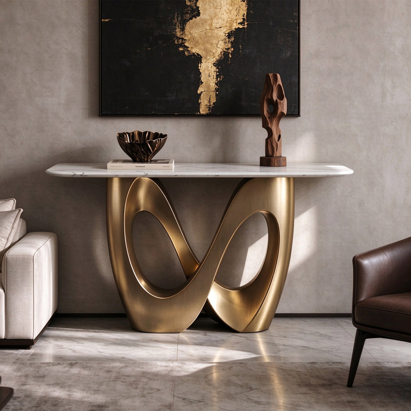 Console Italian Luxury, H 33,5 po x l 39,4 po x P 13,8 po
