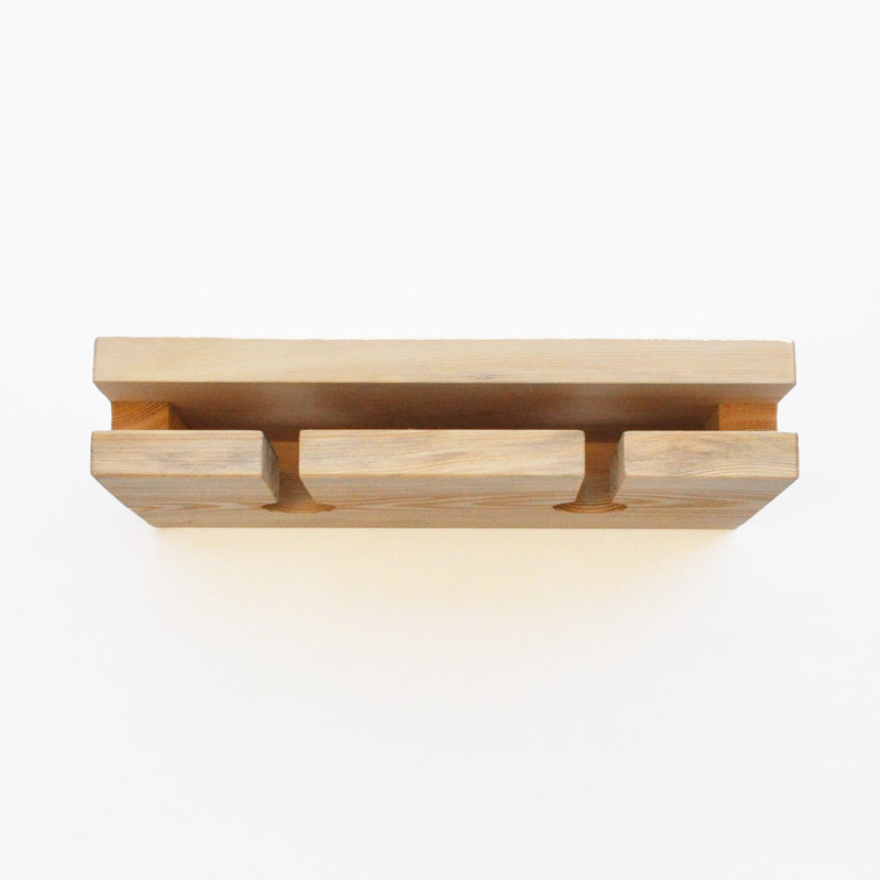 Tablette décorative en bois massif d'épinette Aaliyiah, Chêne