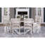 Table de salle à manger rectangulaire transitionnelle - blanc grisâtre / brun, 6, placage et bois d'ingénierie, 36 po x 60 po, 30 po de hauteur, finition blanc / brun, 6, placage, hauteur, 60 po de long, bois