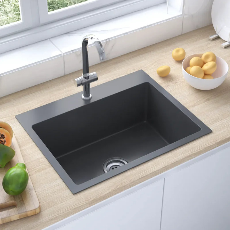 Morrigan Handmade Kitchen Sink Stainless Steel, Black