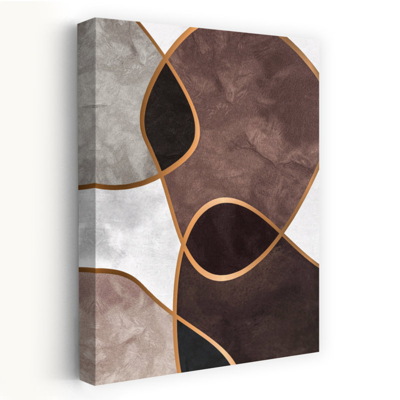 Velvet Shapes 3 Abstract Contemporary Art, 60" H x 40" W