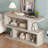 Console Table with Symmetrical 2-Tier Open Shelf-1016924535