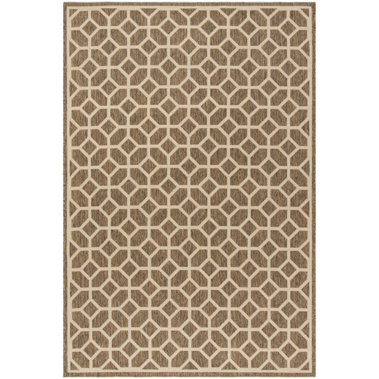 Kitts Looped/Hooked Beige Indoor/Outdoor Rug