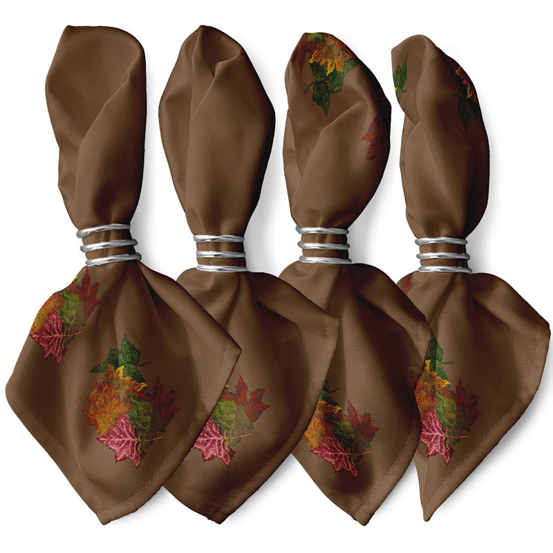 Ensemble de serviettes 4 pièces Sproul, L 18 po x L 18 po, Brun