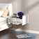 Wenlock Wall Mounted Nightstand 1 Drawer with Crystal Inlay