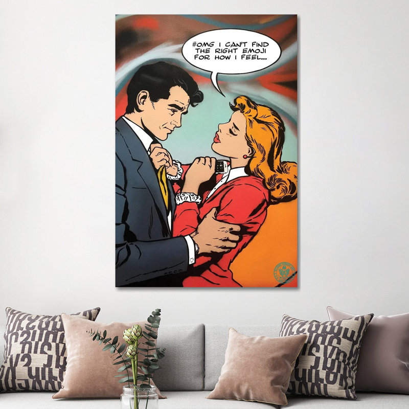 Emoji by D13EGO - Print on Canvas, Wrapped Canvas, 101.6 cm H x 66.04 cm W x 3.175 cm D