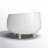 Round Ceramic Planter with Wood Feet-27131845