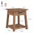 Nightstand with Drawer, Rustic Side Table with Open Shelf