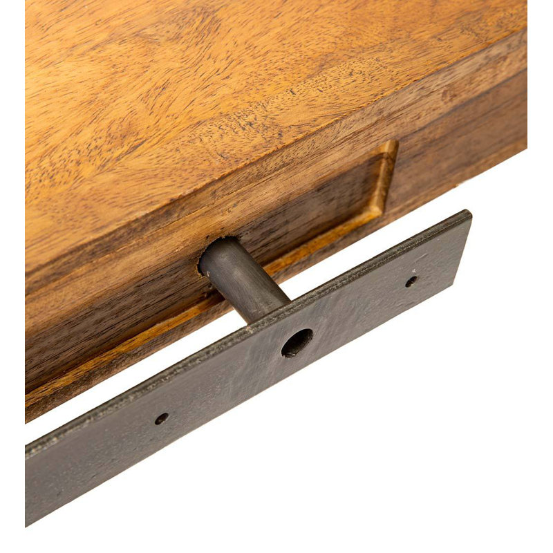 Philip Mango Solid Wood Floating Shelf with Live Edge, 3" H x 24" W x 10" D